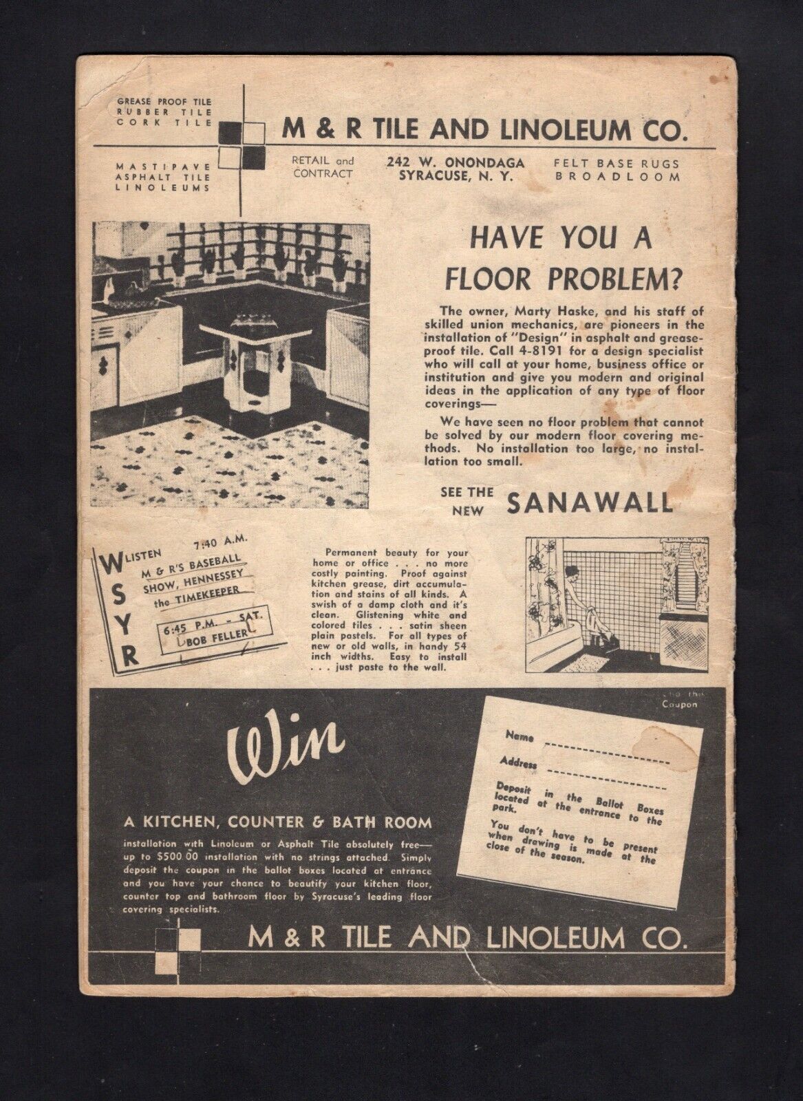 1947 Syracuse Chiefs vs Montreal Royals w/ Roy Campanella Program Signed AUTO by 19 including Howie Fox D.1955 - Jewel Ens D. 1950