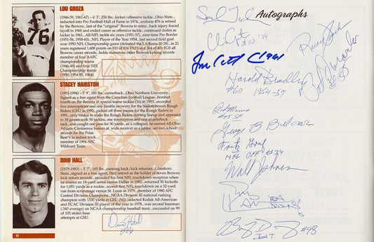 1997 Cleveland Browns Reunion Program Signed AUTO by 60 - Many Deceased