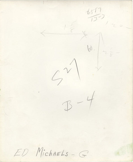 1945 Eddie Michaels Signed AUTO original TYPE I Photo Bears Redskins Eagles D.1976