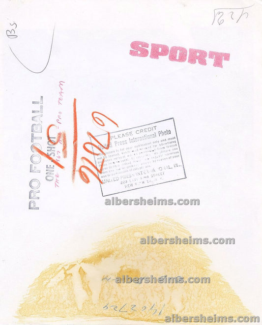 1967 Bob Boomer Brown Philadelphia Eagles Pro Football HOF Original TYPE I Photo