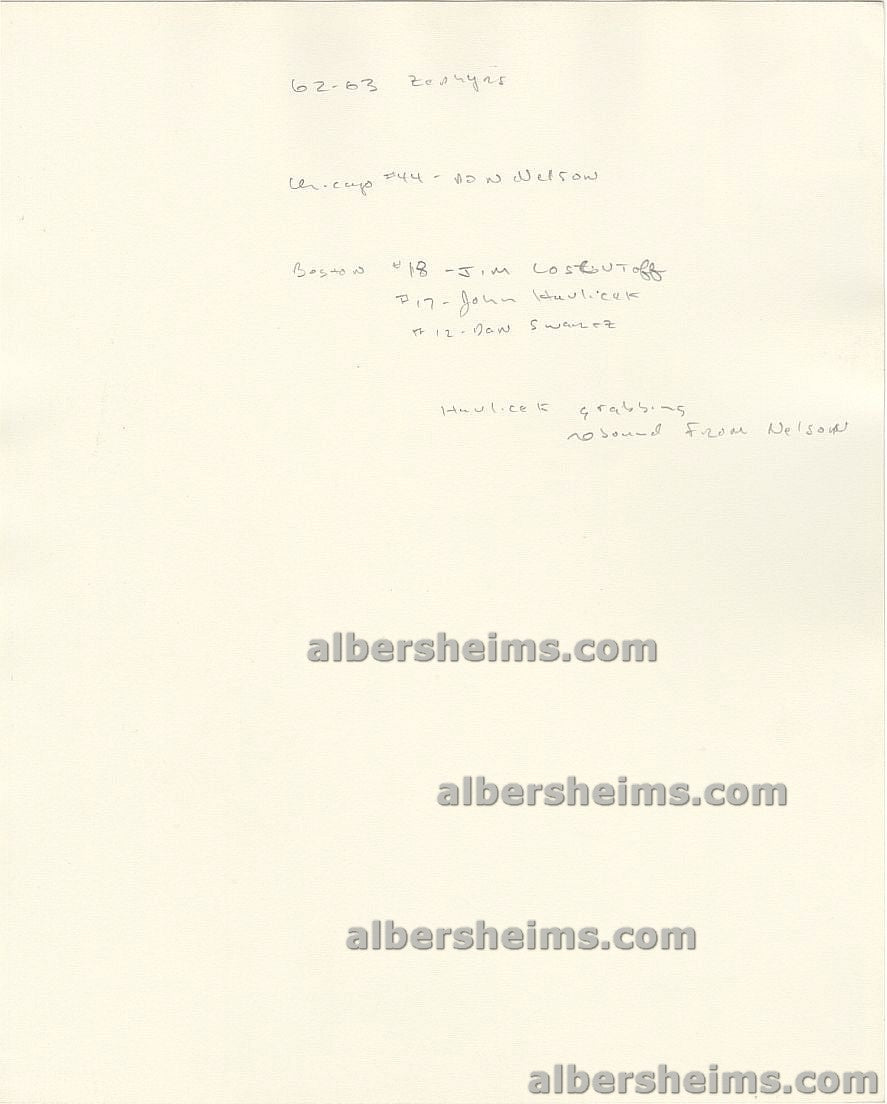 1962 -63 John Havlicek Boston Celtics vs. Chicago Zephyrs Original TYPE I Photo