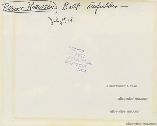 Brooks Robinson Baltimore Orioles Legendary HOFer 1974 Original TYPE I Photo