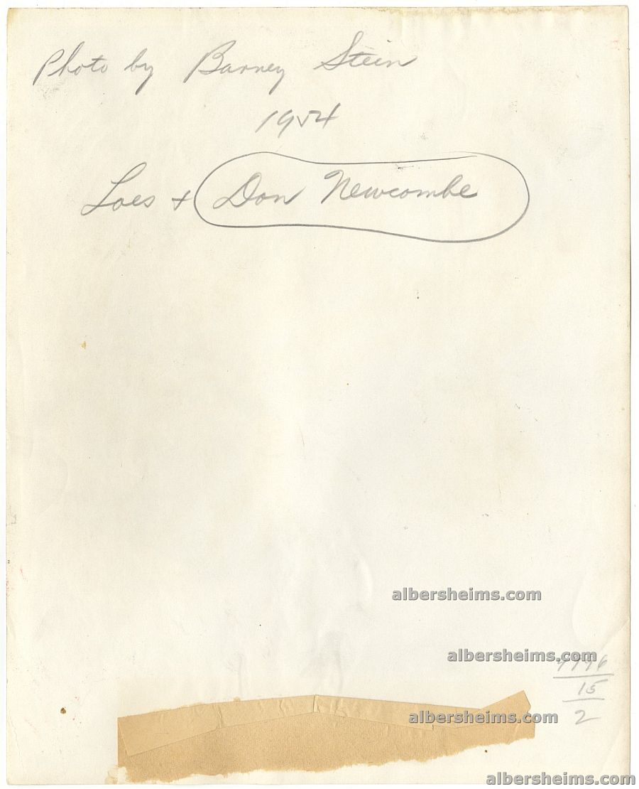 1954 Brooklyn Dodgers Pitching Aces - Don Newcombe & Billy Loes Original Type I Photo Signed by Photographer Barney Stein