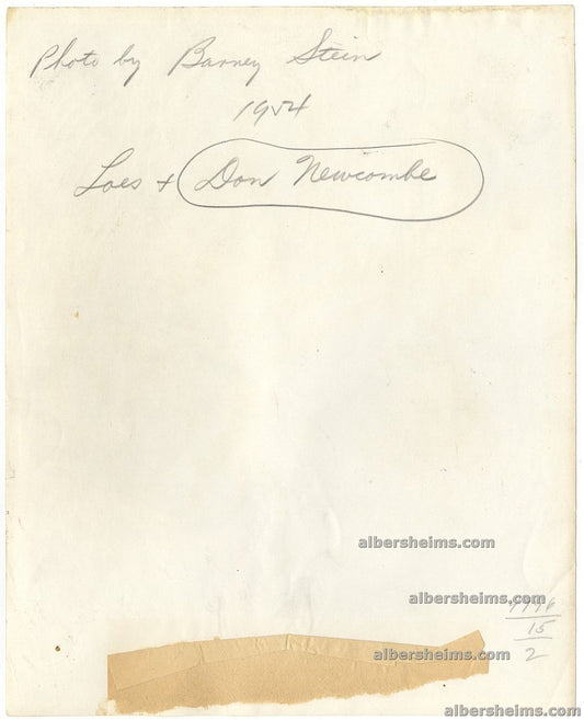 1954 Brooklyn Dodgers Pitching Aces - Don Newcombe & Billy Loes Original Type I Photo Signed by Photographer Barney Stein