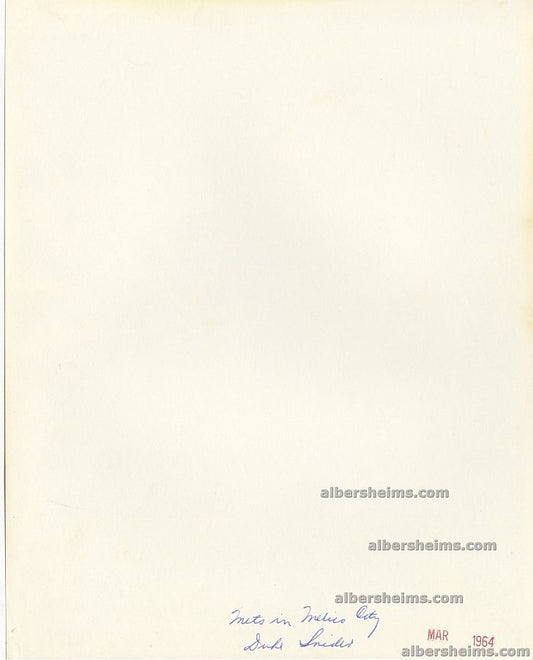 Duke Snider New York Mets March 1964 Mexico City Signing Autographs Original TYPE I Photo #B