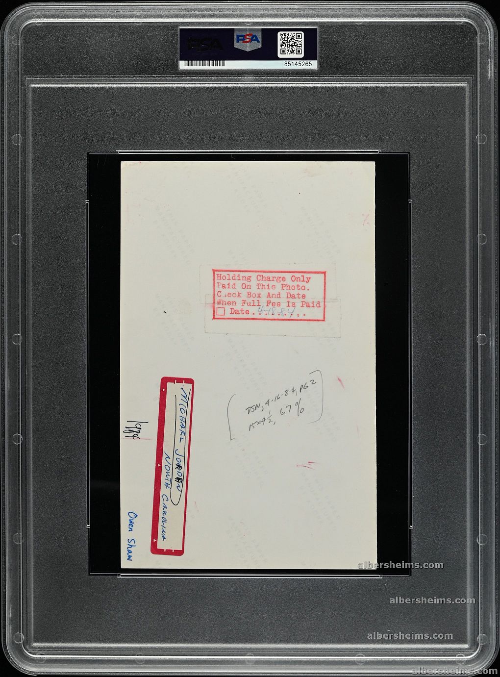 1983-84 Michael Jordan Original TYPE III Team Issued UNC Tarheels Photograph by Owen Shaw