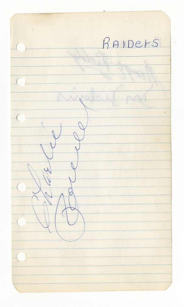 1960 Oakland Raiders AFL Football Team Multi Signed AUTO album Page 1st Year /w Charlie Powell who fought ALI