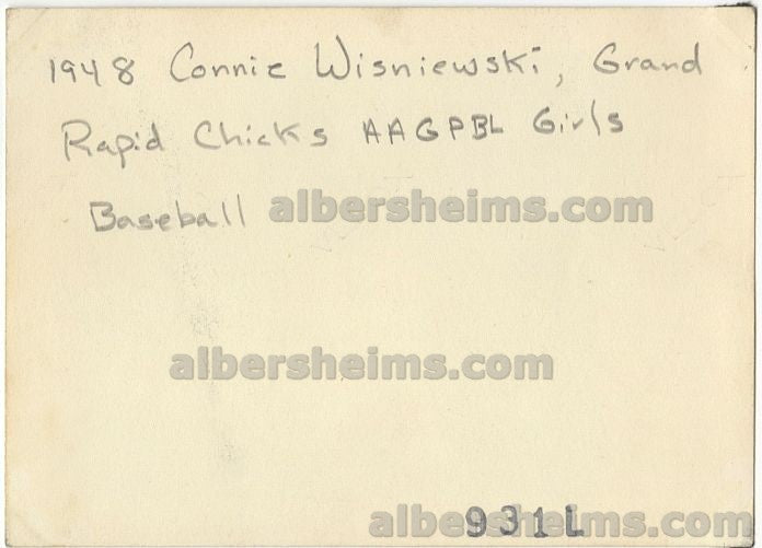 1948 Connie Wisniewski Grand Rapids Chicks AAGPBL Original TYPE I Photo Snapshot "A League of Their Own"