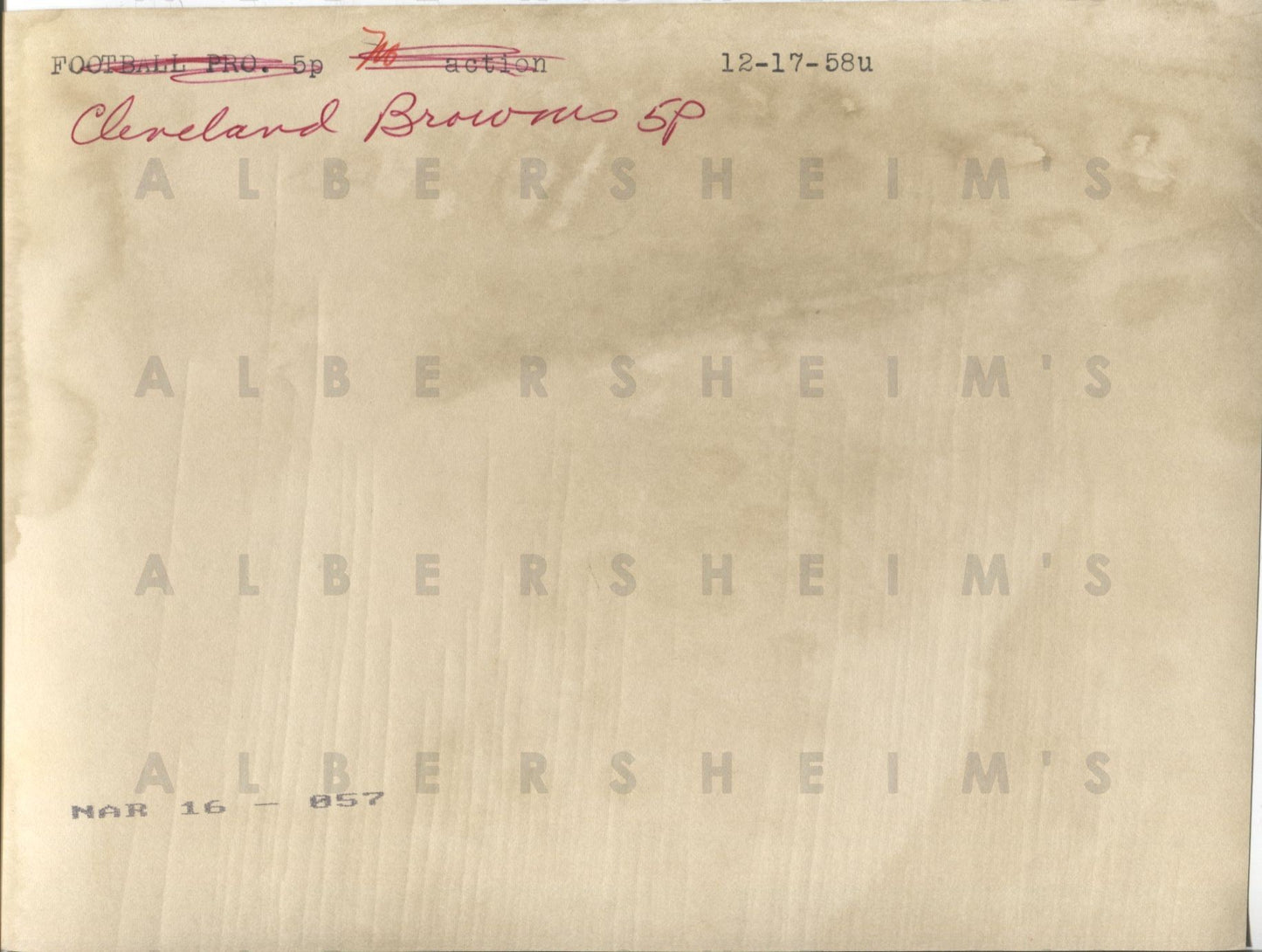 Lou The Toe Groza and Bobby Freeman Practice at Yankee Stadium original photo