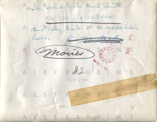 Marlon Brando & Eva Marie Saint - On the Waterfront original photo