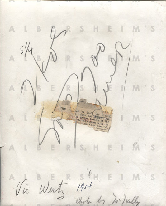 Vic Wertz 1954 Baltimore Orioles Full Swing original photo