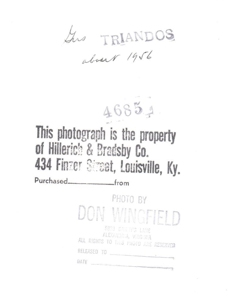 Gus Triandos 1956 Orioles - Don Wingfield original photo