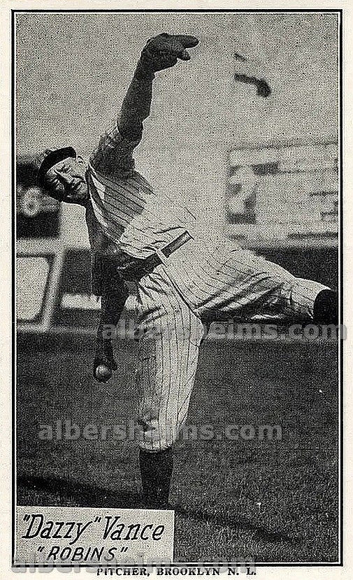 1924 Dazzy Vance Original TYPE I Photo Imaged Used for 1928 R315 Kashin Baseball Card