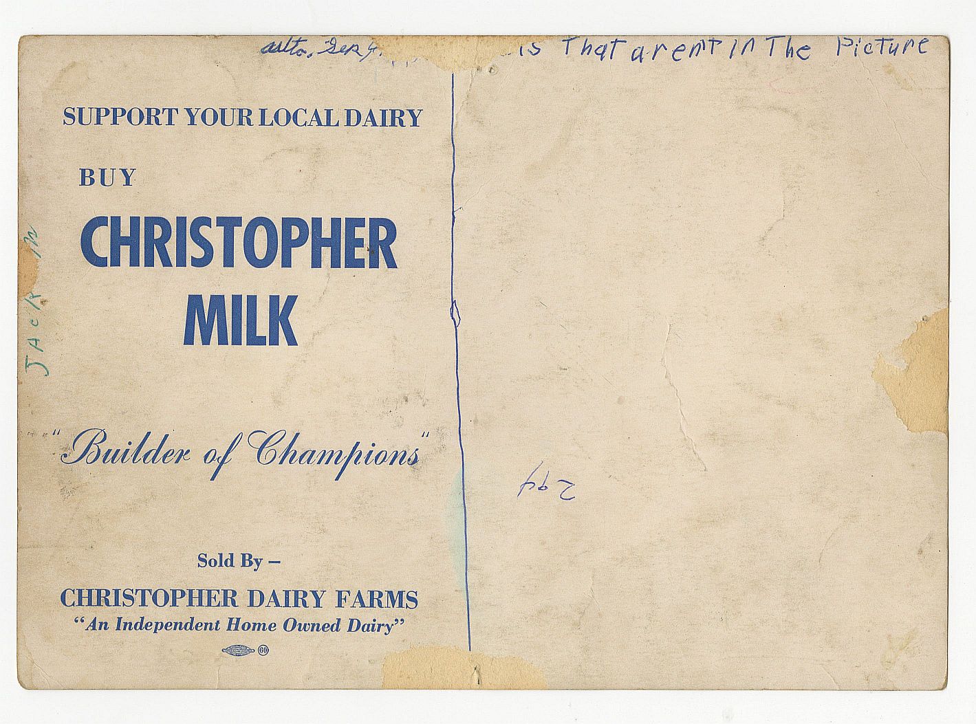 1956 San Francisco Seals Team Signed Autographed Photo Christopher Dairy Farms