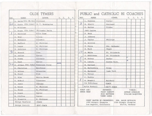 October 7, 1961 Chicago Packers – One Year NBA Team Charity Exhibition Game Program – Chicago Cubs