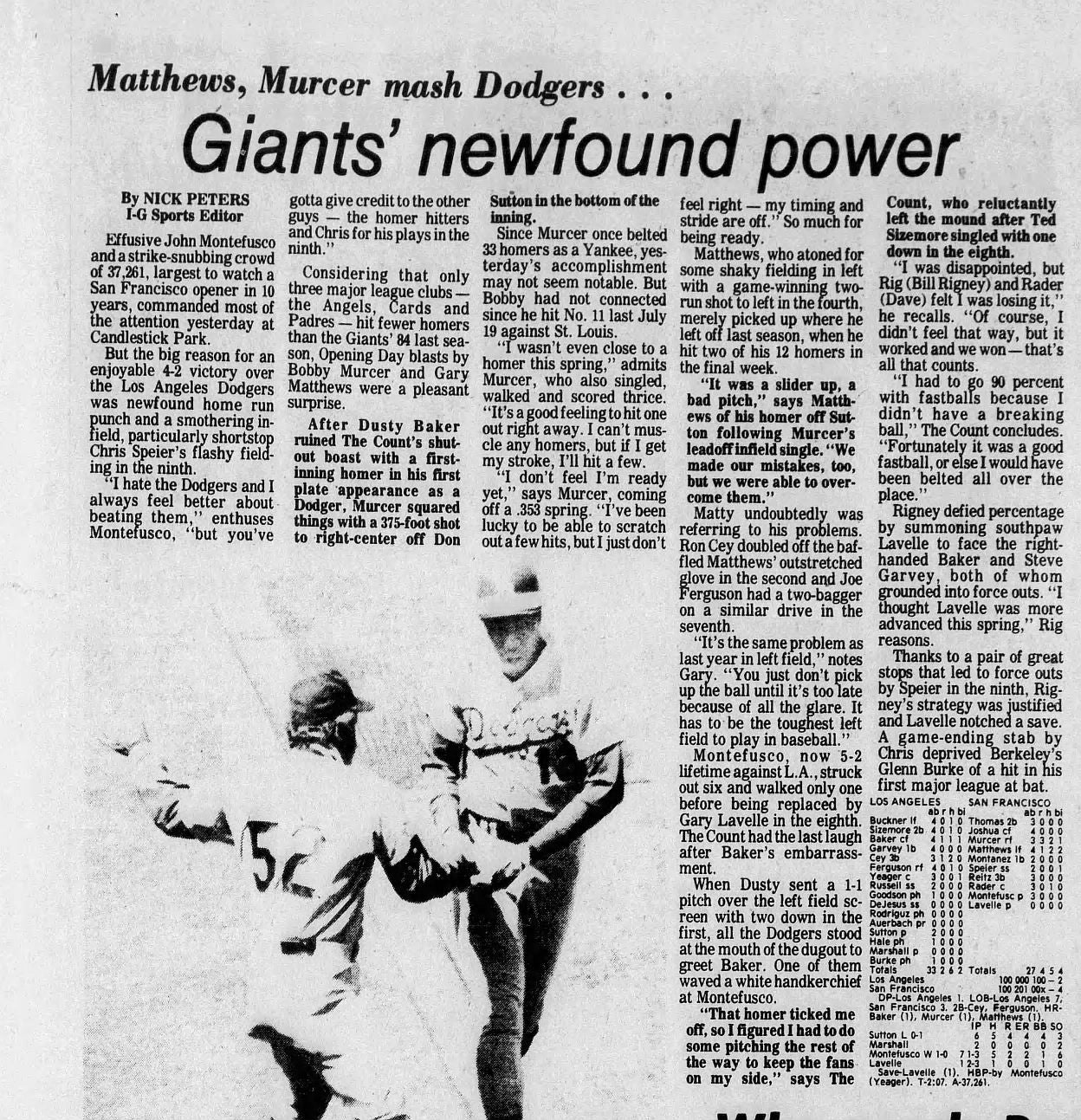 Glenn Burke Major League Debut April 9, 1976 SF Giants vs. Dodgers Ticket Stub HISTORIC