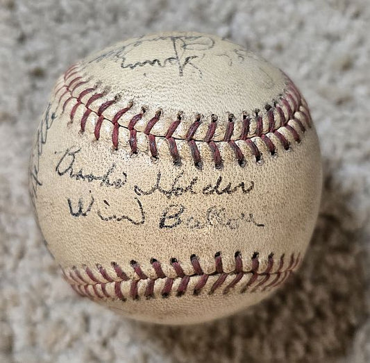 1941 San Francisco Seals PCL Team Signed AUTO Baseball /w Tony Lazzeri & Lefty O’Doul