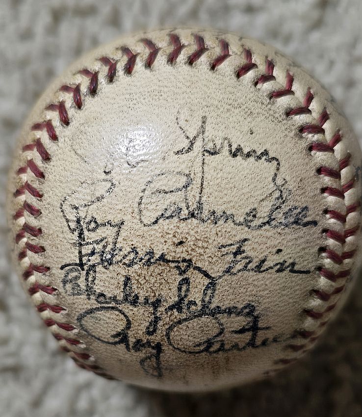 1941 San Francisco Seals PCL Team Signed AUTO Baseball /w Tony Lazzeri & Lefty O’Doul