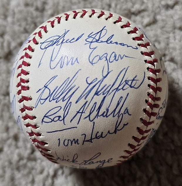 1975 California Angels Team Signed AUTO OAL MacPhail Baseball /w 24 Sigs - NOLAN RYAN