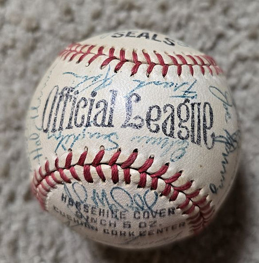 1953 San Francisco Seals Team Signed AUTO Baseball PCL Loaded with 29 Sigs