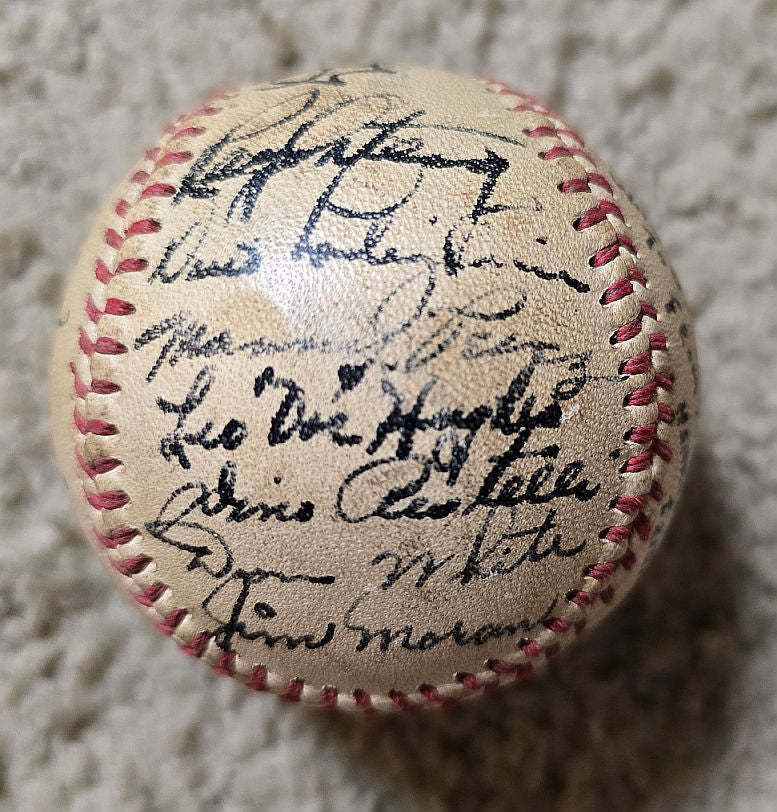 1950 San Francisco Seals Team Signed AUTO Baseball by 20 PCL Lefty O'Doul