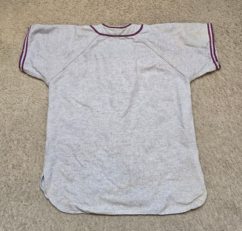 1940s Wilson Wool Flannel Baseball Jersey Semi-Pro College High School