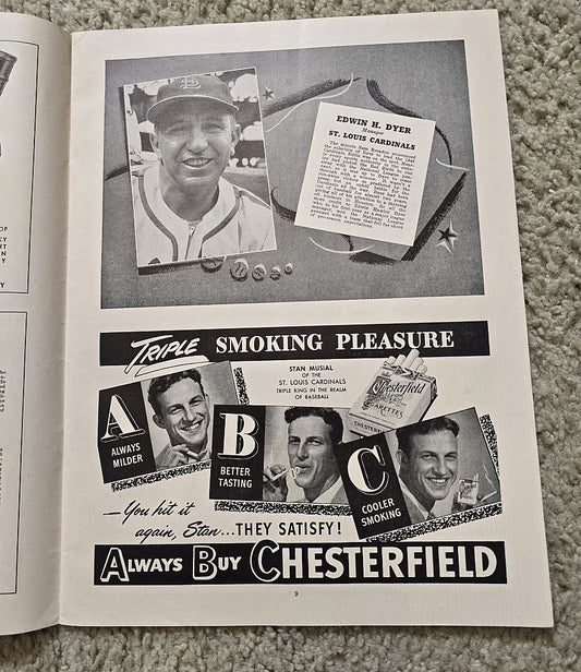 1946 World Series Program St. Louis Cardinals vs. Boston Red Sox Game 6