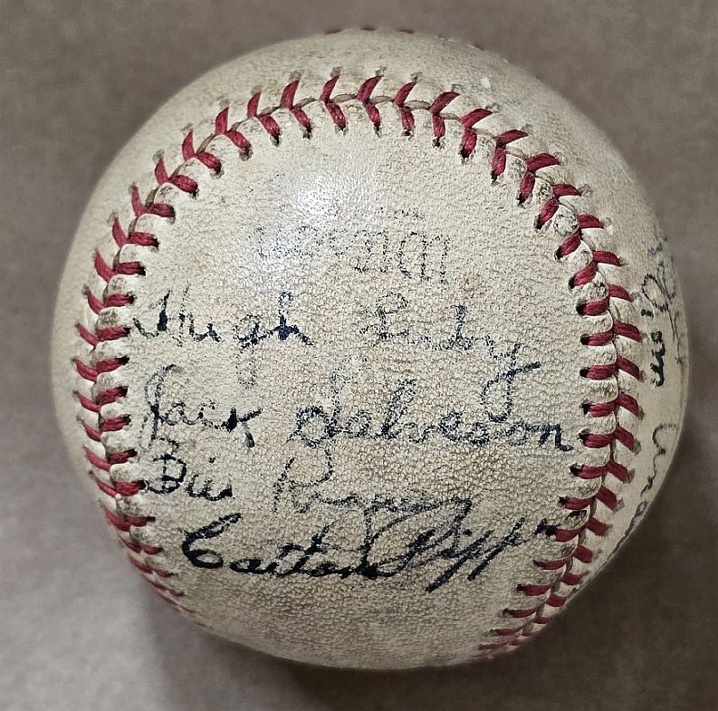 1942 Oakland Oaks PCL Champs Team Signed AUTO Baseball /w Marv Gudat