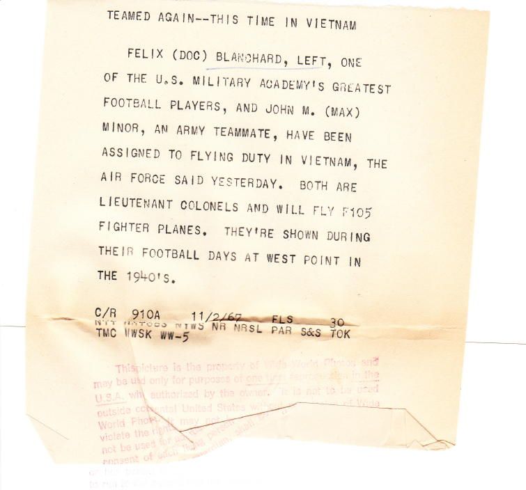 Doc Blanchard and John Minor Original Photo