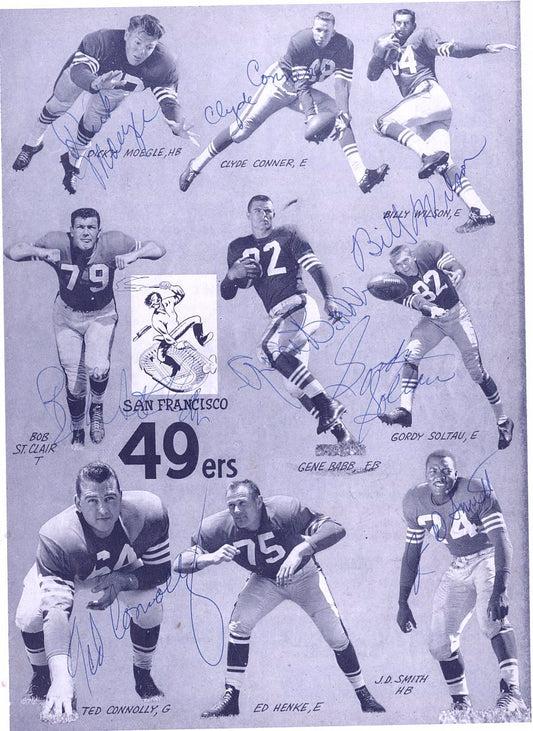 1958 San Francisco 49ers vs. NY Giants Team Signed AUTO Program w/ 39 Sigs – Emlen Tunnell