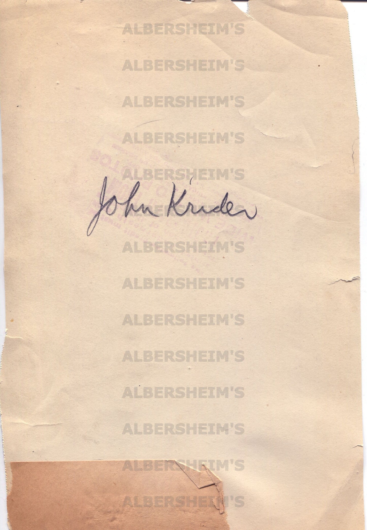 John Krider circa 1930 - Brooklyn Dodgers - Baltimore Orioles original photo