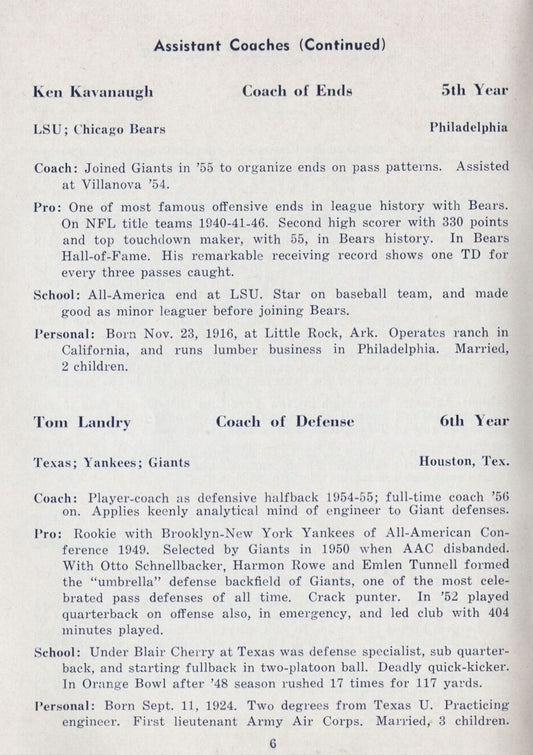 1959 New York Football Giants Press Radio TV Media Guide MINT NFL east champions