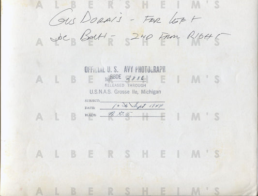 Gus Dorais & Joe Bach Notre Dame Football Legends 1944 Original Photo