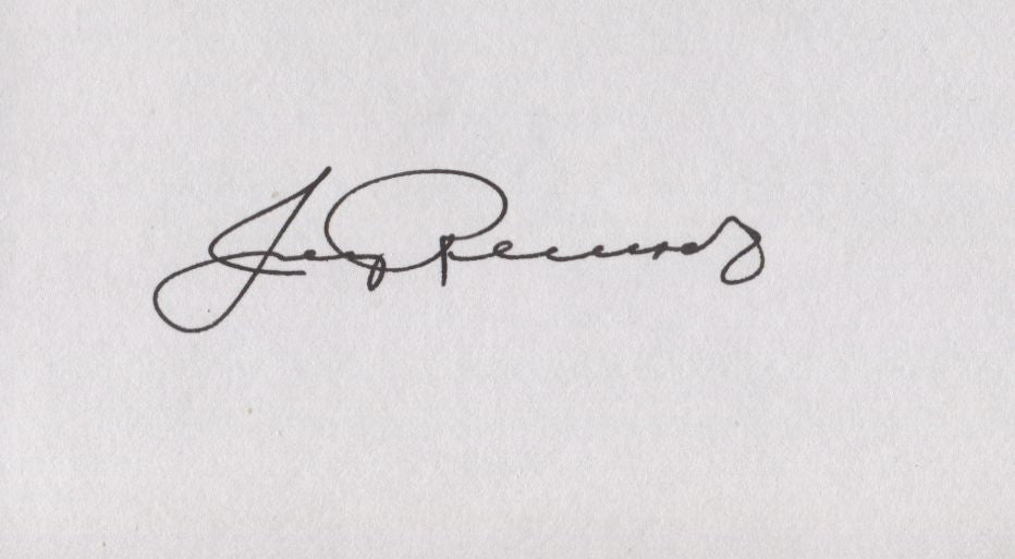 Jerry Reinsdorf Signed 3x5 Card - Chicago Bulls White Sox Owner