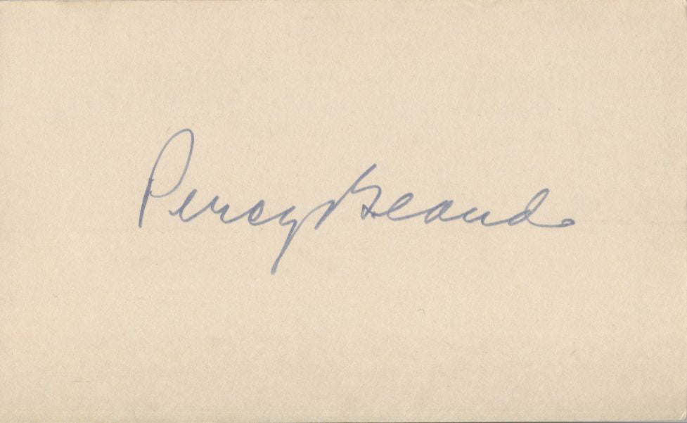 Percy Beard Signed 3x5 card - 1932 Track Olympian