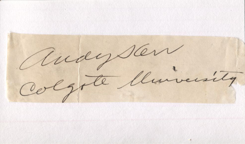 Andy Kerr Cut Signature on a 3x5 card College FB HOF D. 1969