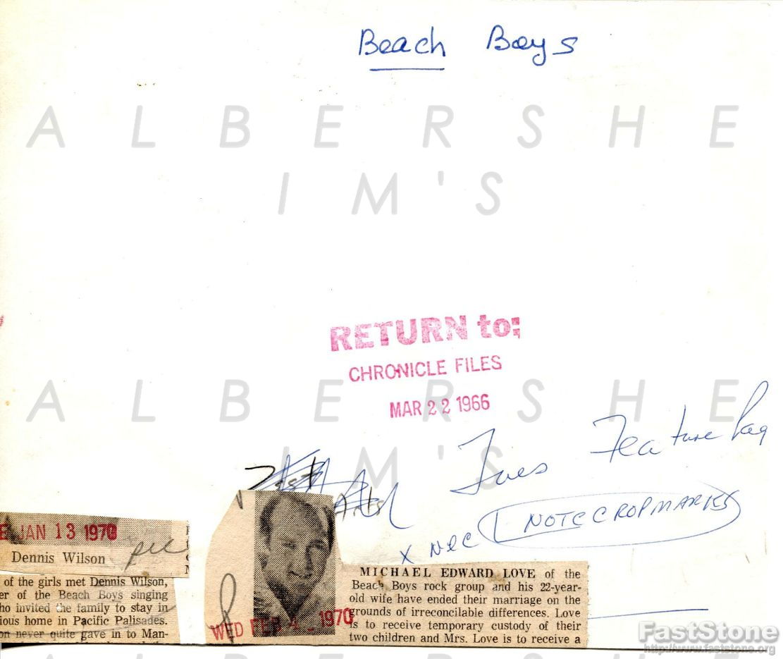 1966 "The Beach Boys", Early Studio Photo of Influential Rock Band