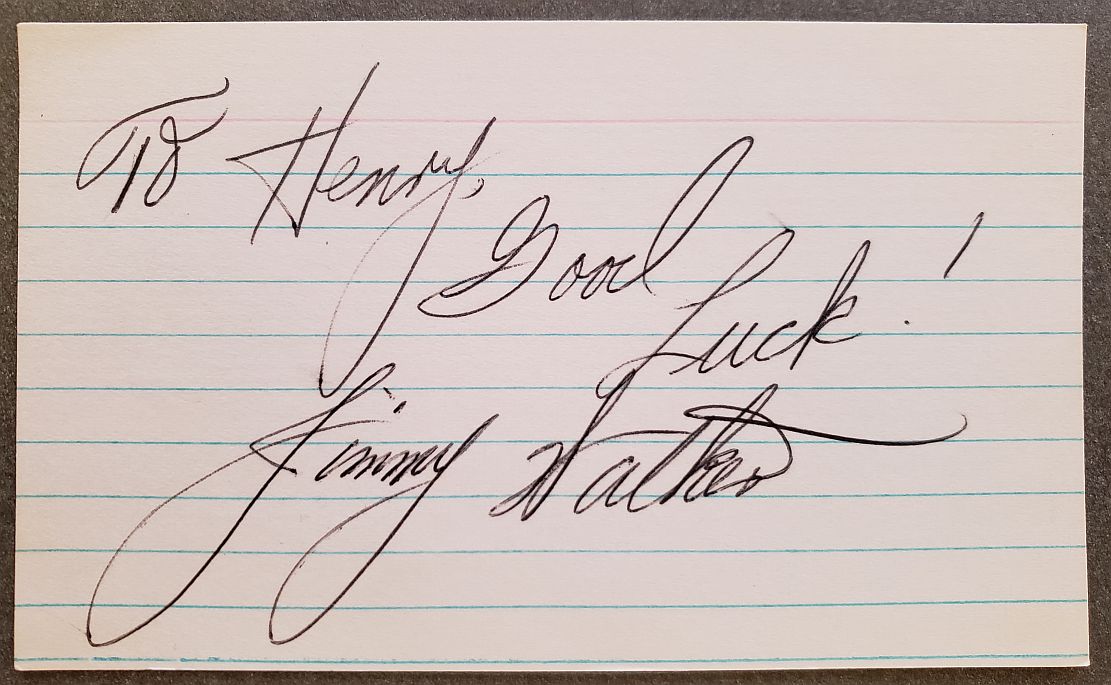 Jimmy Walker Signed 3x5 index card - Pistons - Rockets - Jalen Rose