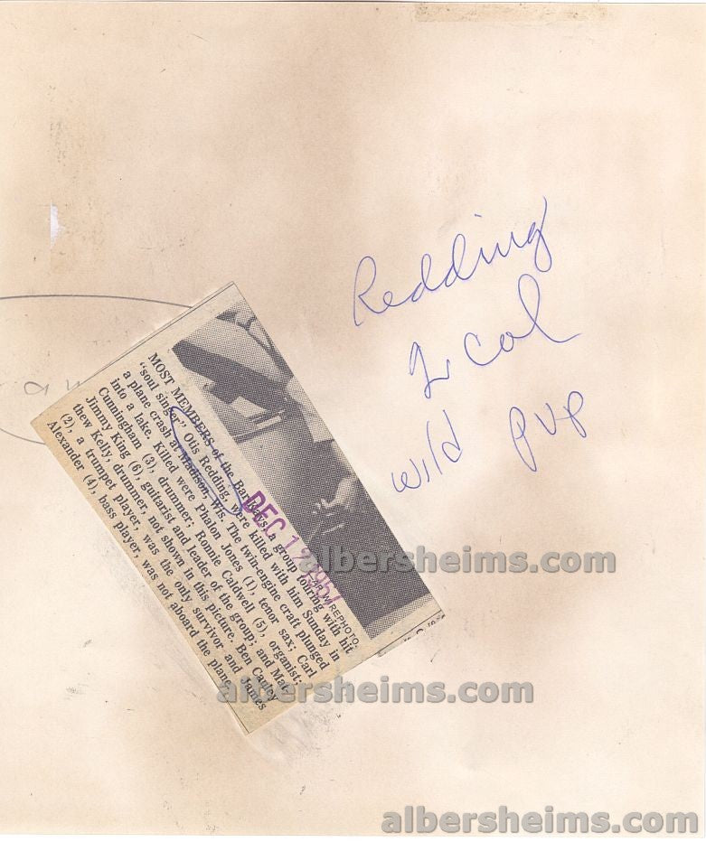 The Bar-Kays Perish In Plane Crash with Otis Redding Original 1967 Press Photo