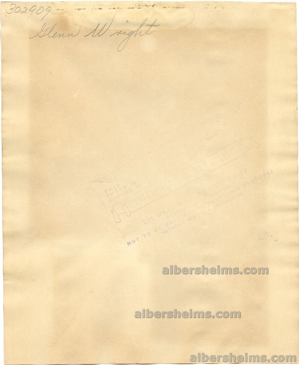 1920s Glenn Wright Star of the 1925 World Champion Pittsburgh Pirates Original TYPE I Photo