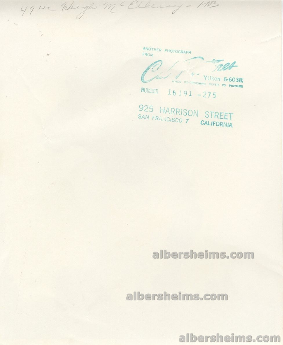 Hugh McElhenny Original 1950s TYPE I Photo San Francisco 49ers HOF – Cal-Pictures