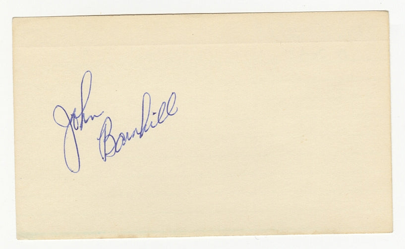 John Barnhill Signed 3x5 Index Card 2 X ABA Champion Indiana Pacers TOUGH AUTO