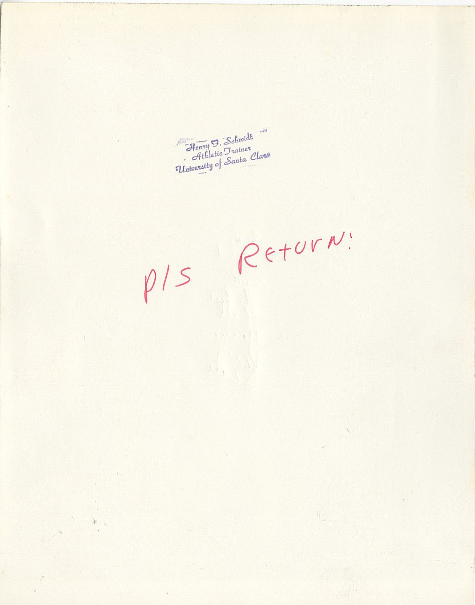 Kenny Sears Signed AUTO circa 1962-64 Team Issued San Francisco Warriors Photo Personalized to Team Trainer