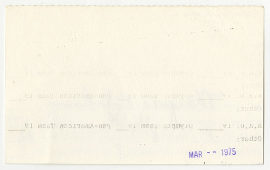 Marques Johnson signed Auto vintage information index card from 1975 UCLA - 5 X NBA All Star