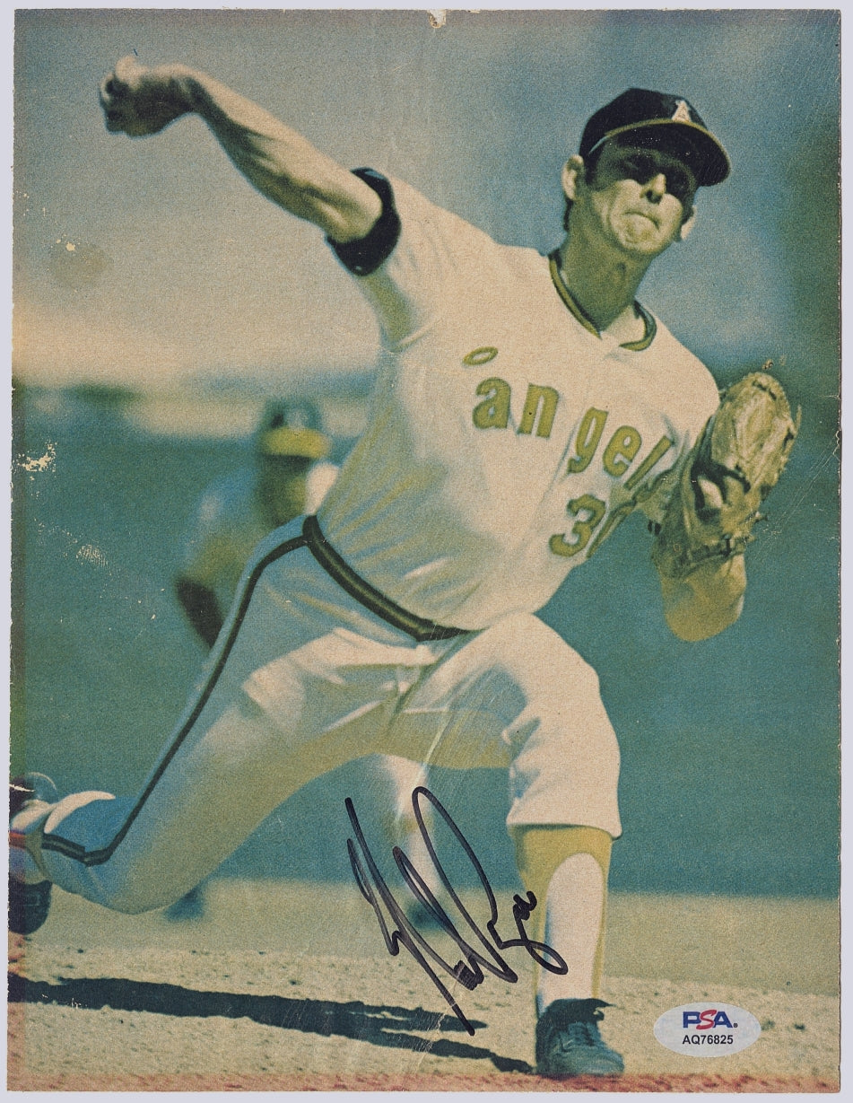 Nolan Ryan Vintage Signed AUTO Photo California Angels Baseball HOF PSA/DNA #2