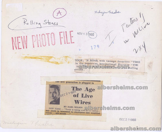 1964 Rolling Stones Perform at the T.A.M.I. at the Cusp of International Stardom Original TYPE I photo