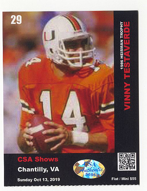 Vinny Testaverde Signed AUTO 8x10 Photo NY Jets Heisman Winner /w Killer Inscriptions CSA Show HOLO & COA