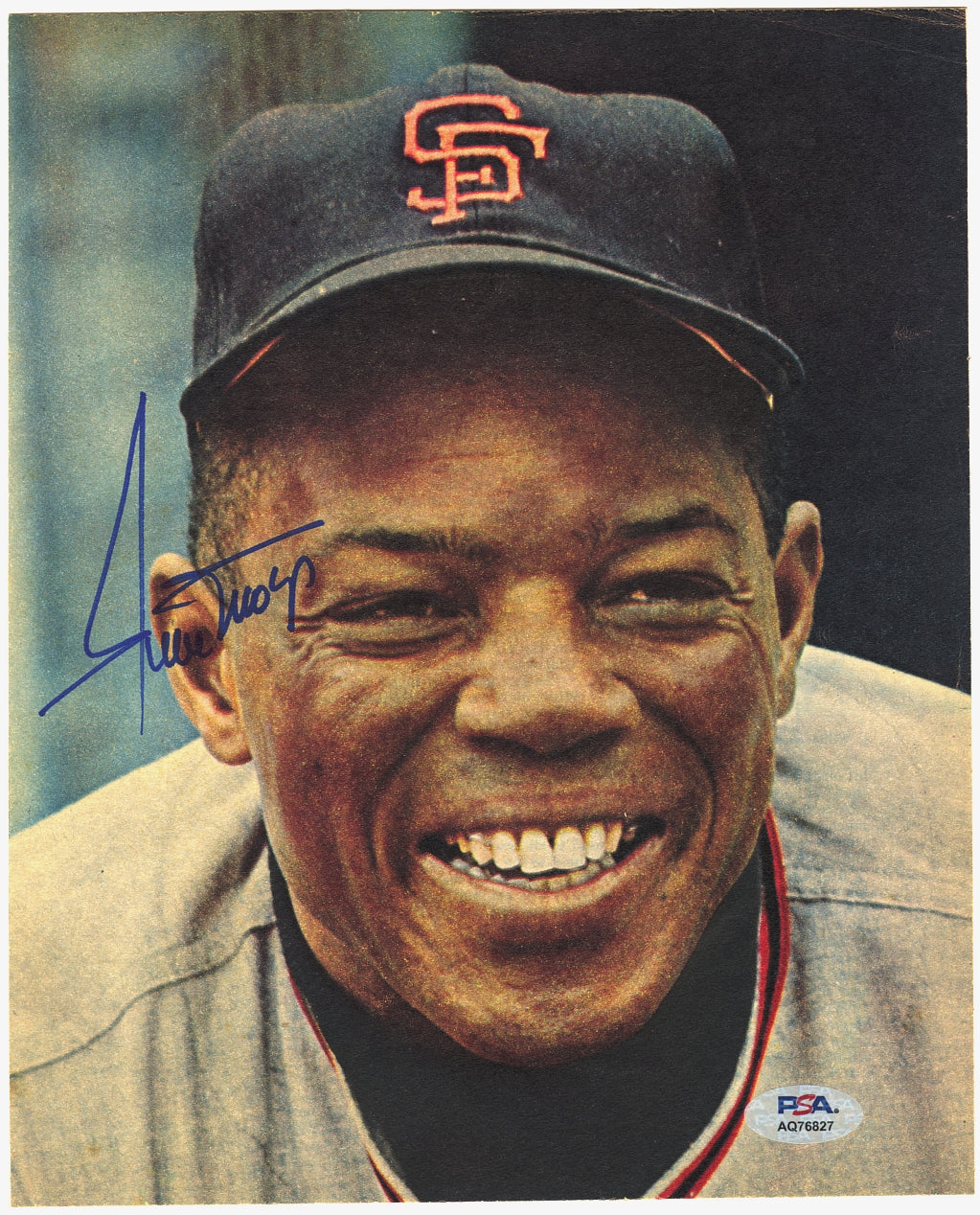 Willie Mays Vintage Signed AUTO Photo San Francisco Baseball HOF PSA/DNA