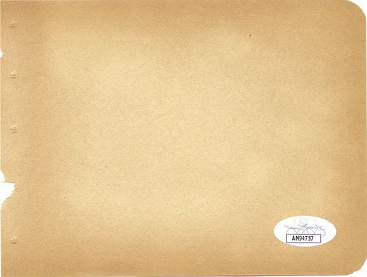 Willie Naulls Signed AUTO 1950s Album Page UCLA NY Knicks - Boston Celtics JSA COA