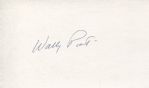 Wally Post signed 3x5 card